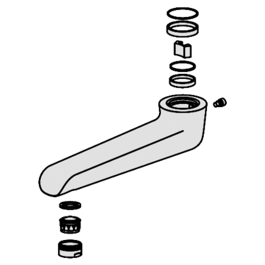 Goulot orientable S 235 mm pour mélangeur mural