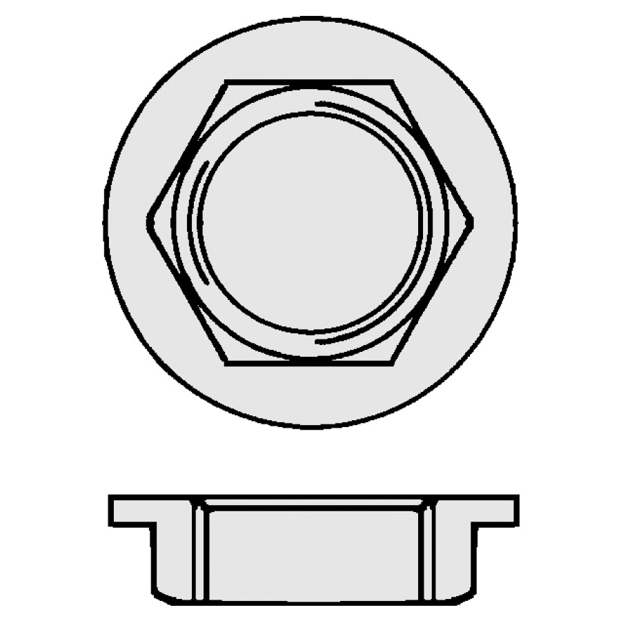 Ecrous plat 1/2",
