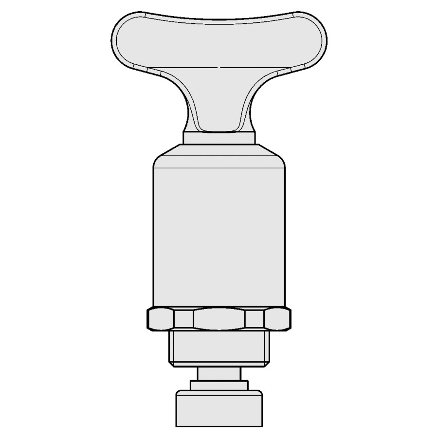 Dessus de robinet 1/2" avec clé sortante
