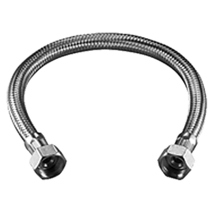 Flexible de pression 1/2" x 1/2", 40 cm, métal,