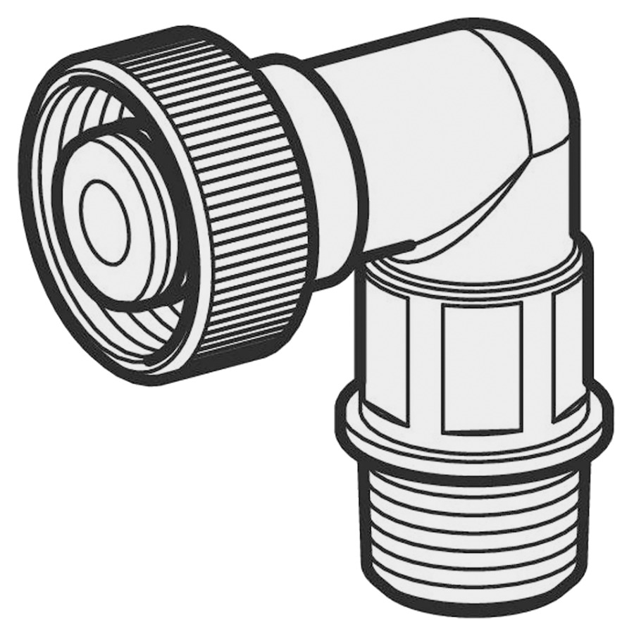 Mamelon de raccordement 1/2" coudé