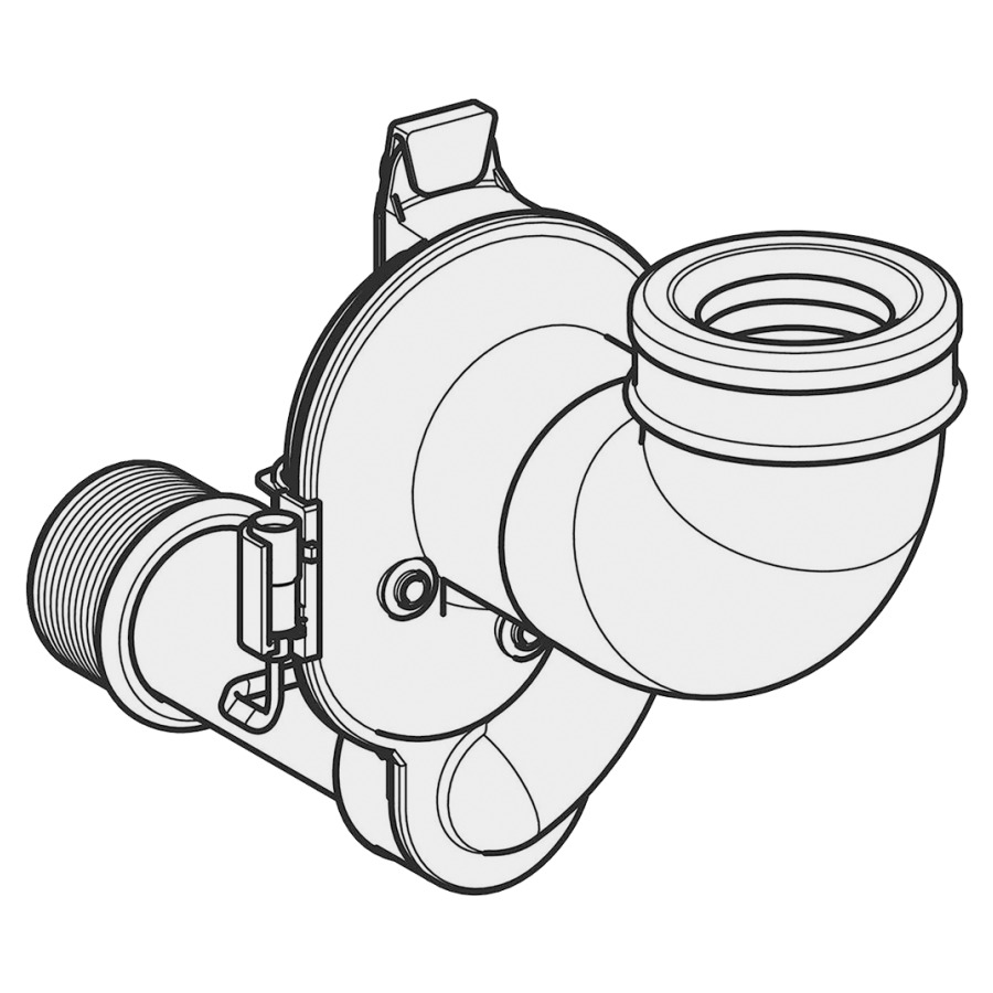 Siphon d'urinoir avec palpeur
pour urinoir avec sortie vers
le bas