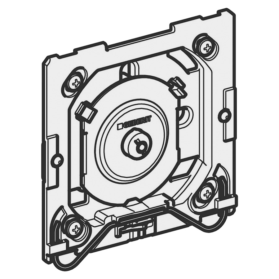 Poussoir pneumatique avec cadre de fixation