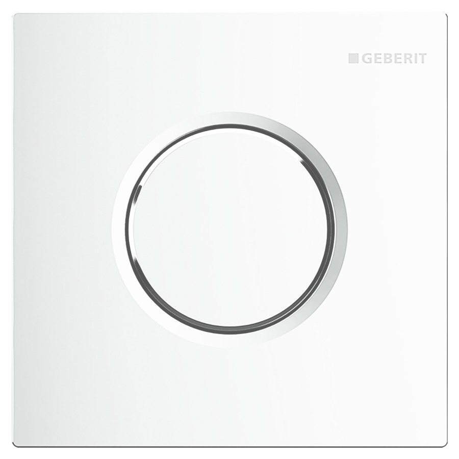 Plaque de déclenchement Typ 01 ronde
pour commande d'urinoir à déclenchement
pneumatique du rinçage