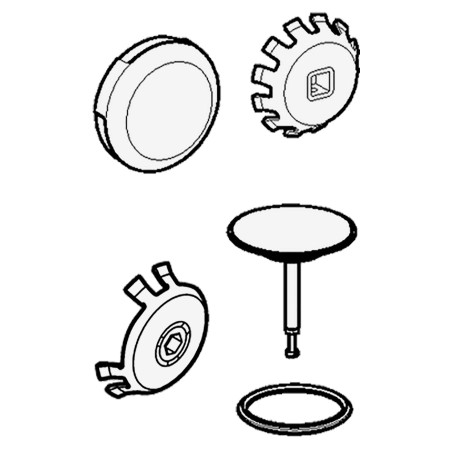 Set de montage final GEBERIT
pour écoulement de baignoire
d52 avec filetage rond