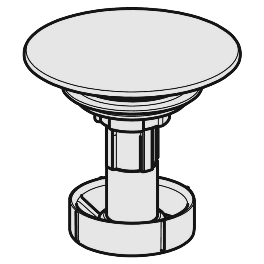 Recouvrement soupape GEBERIT
pour siphon de lavabo
modèle gain de place, avec
déclenchement par pression