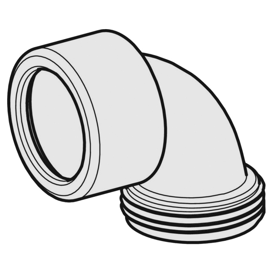 Coude de raccorde. 90° GEBERIT
1 1/4", pour siphon de lavabo