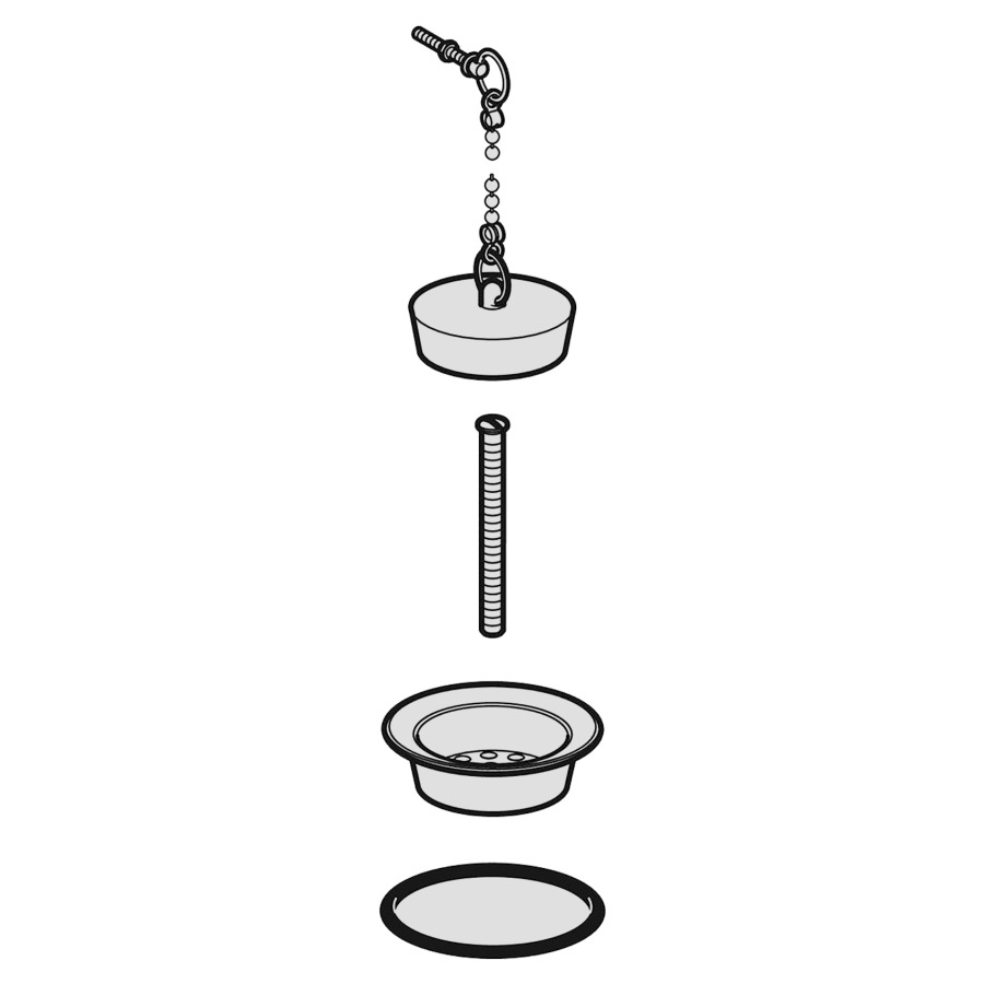 Robinet et bouchon avec chaînette
