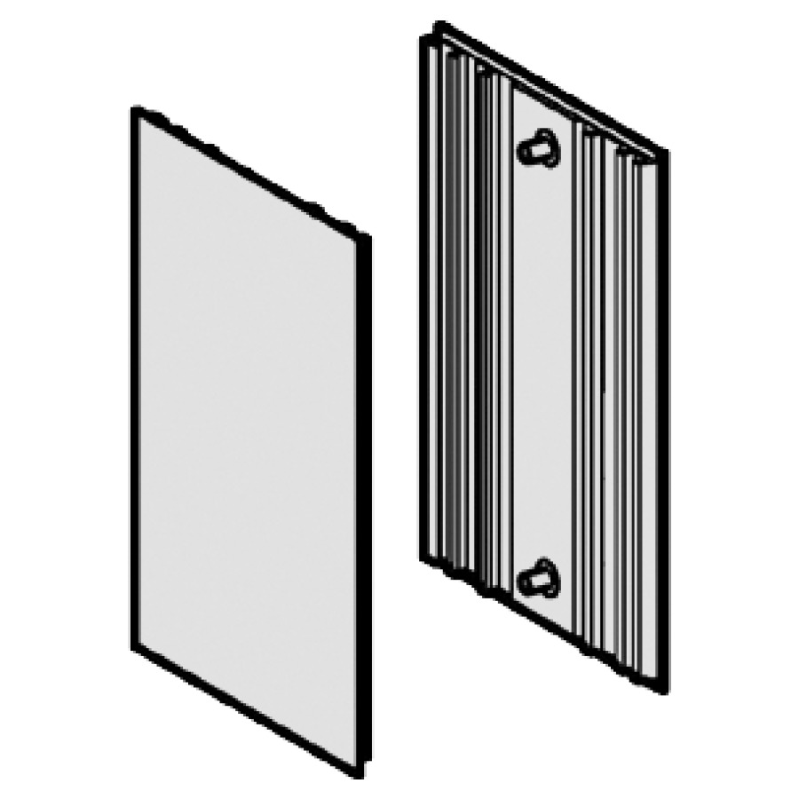 Revêtement latéral pour lavabo en bas, 2 pièces