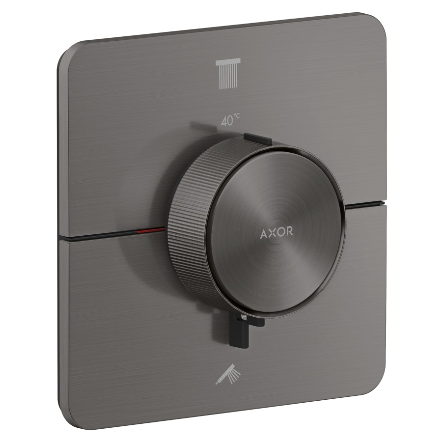 Thermostat ShowerSelect ID UP
softsquare 15.5 x 15.5 cm, 2&nbsp;raccordements
poussoir-select, soupape Start/Stop pour la commande des consommateurs
débit 22.1 (L/min) maximum
débit sortie supérieure et inférieure 
20 (L/min), sans corps à encastrer 757049
groupe acoustique&nbsp;I