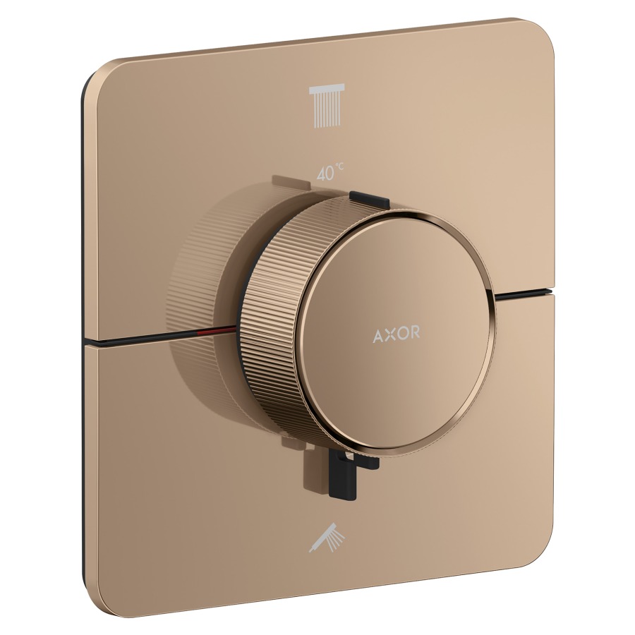Thermostat ShowerSelect ID UP
softsquare 15.5 x 15.5 cm, 2&nbsp;raccordements
poussoir-select, soupape Start/Stop pour la commande des consommateurs
débit 22.1 (L/min) maximum
débit sortie supérieure et inférieure 
20 (L/min), sans corps à encastrer 757049
groupe acoustique&nbsp;I
