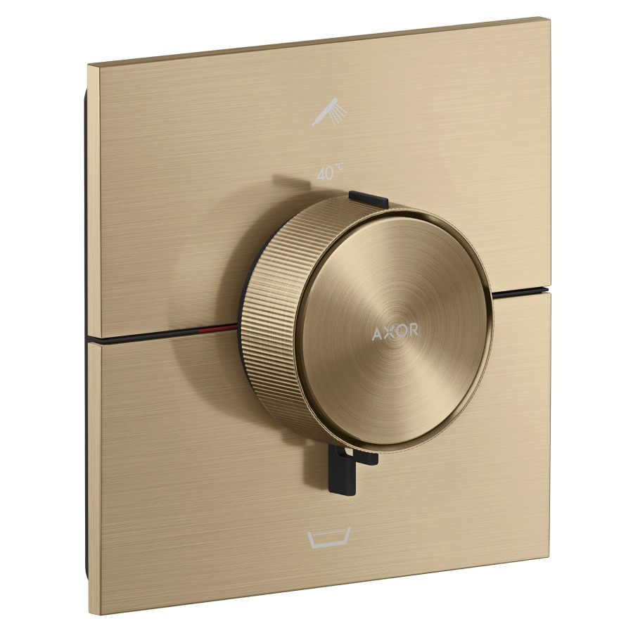 Thermostat ShowerSelect ID UP
anguleux 15.5 x  15.5 cm, 2&nbsp;raccordements
poussoir-select, soupape Start/Stop pour la commande des consommateurs
avec combinaison de sécurité intégrée
débit 26 (L/min) maximum
débit sortie supérieure et inférieure 
23 (L/min), sans corps à encastrer 757049
groupe acoustique&nbsp;I