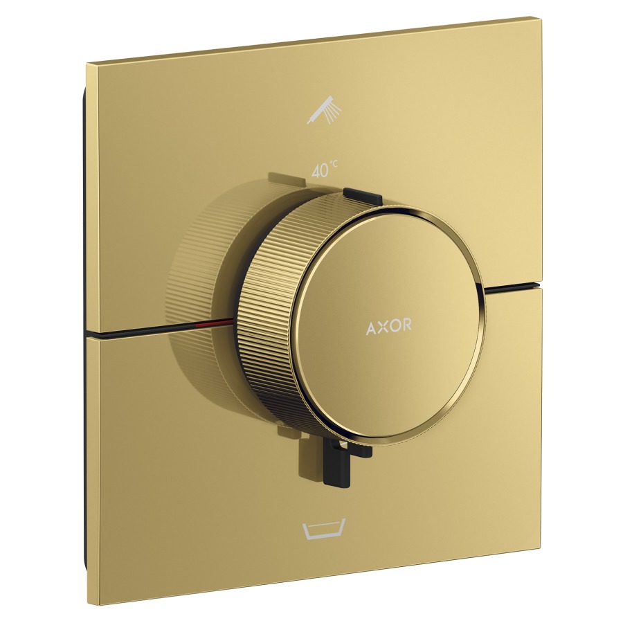 Thermostat ShowerSelect ID UP
anguleux 15.5 x  15.5 cm, 2&nbsp;raccordements
poussoir-select, soupape Start/Stop pour la commande des consommateurs
avec combinaison de sécurité intégrée
débit 26 (L/min) maximum
débit sortie supérieure et inférieure 
23 (L/min), sans corps à encastrer 757049
groupe acoustique&nbsp;I