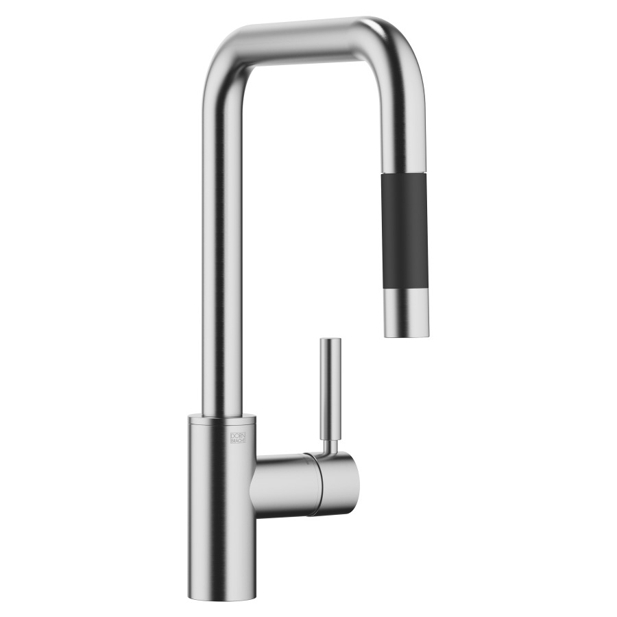 Mélangeur d'évier Meta Square
saillie 240 mm
goulot orientable douche extensible 360°
débit 10.4 (L/min)
avec système anti-calcaire
