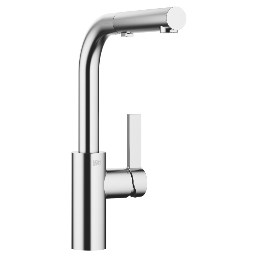 Mélangeur d'évier ELIO
saillie 219 mm
goulot orientable douche extensible 130°
H jusqu'à aérateur 292 mm
poignée à levier à droite
débit 8 (L/min)