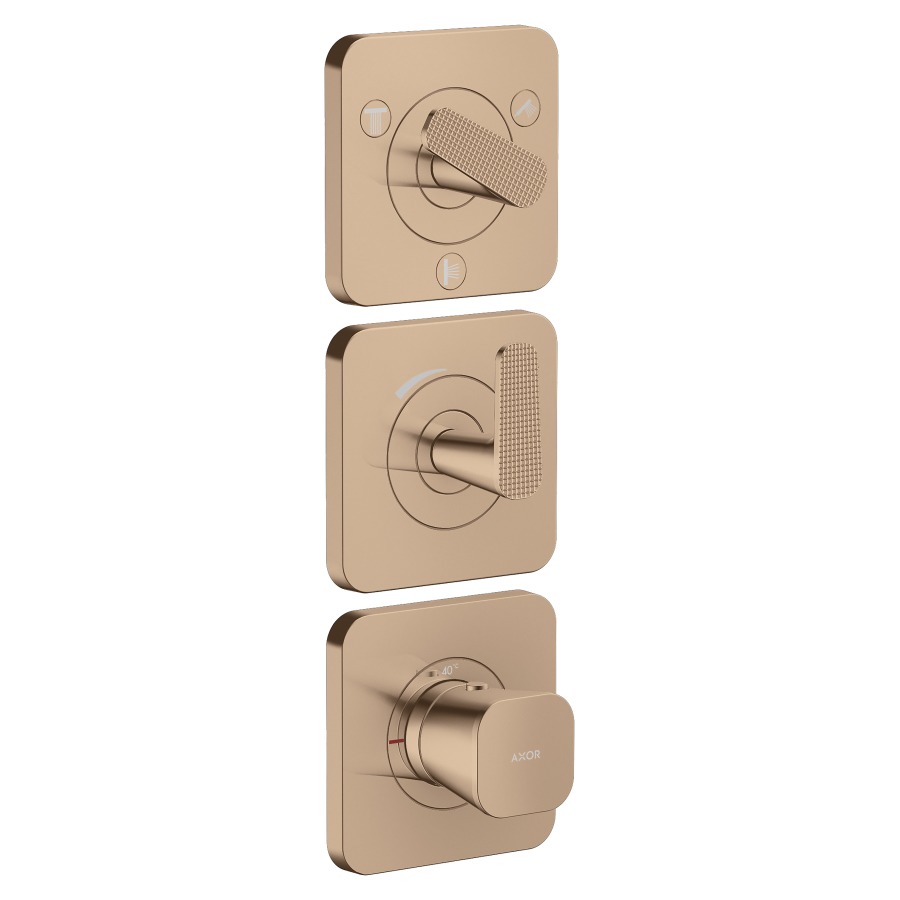 Thermostatmodul Citterio C UP - Cubic cut
3 Rosetten 12 x 12 cm, 3 Verbraucher
maximale Durchflussmenge 42 (L/min)
Durchflussmenge unterer Abgang 37.9 (L/min)
links und rechts 37.9 (L/min)
ohne Einbaukörper 758157
Geräuschgruppe II