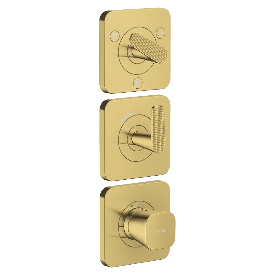 Thermostatmodul Citterio C UP - Cubic cut
3 Rosetten 12 x 12 cm, 3 Verbraucher
maximale Durchflussmenge 42 (L/min)
Durchflussmenge unterer Abgang 37.9 (L/min)
links und rechts 37.9 (L/min)
ohne Einbaukörper 758157
Geräuschgruppe II