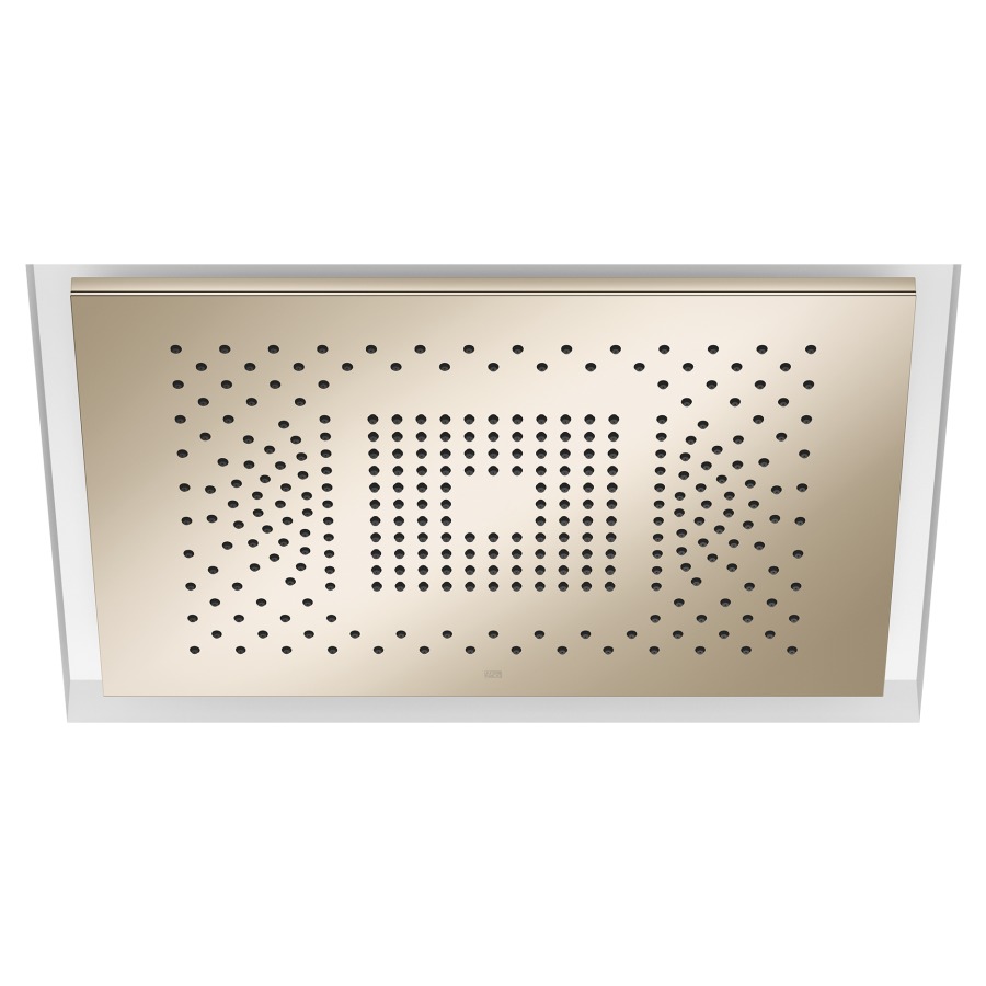 Douche au plafond Serenity Sky
60 x 12 x 42 cm
2 types de jets
Purify Rain, débit 10 (L/min)
Full Rain, débit 14 (L/min)
éclairage LED, système anticalcaire
sans corps à encastrer 100 680
IP65