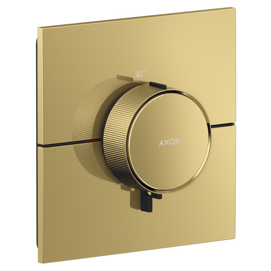 Thermostat ShowerSelect ID UP HighFlow
anguleux 15.5 x  15.5 cm, contrôle 
de la température et du débit
débit 24 (L/min) maximum
débit sortie supérieure 24 (L/min)
sortie inférieure 23 (L/min)
sans corps à encastrer 757049
groupe acoustique&nbsp;I