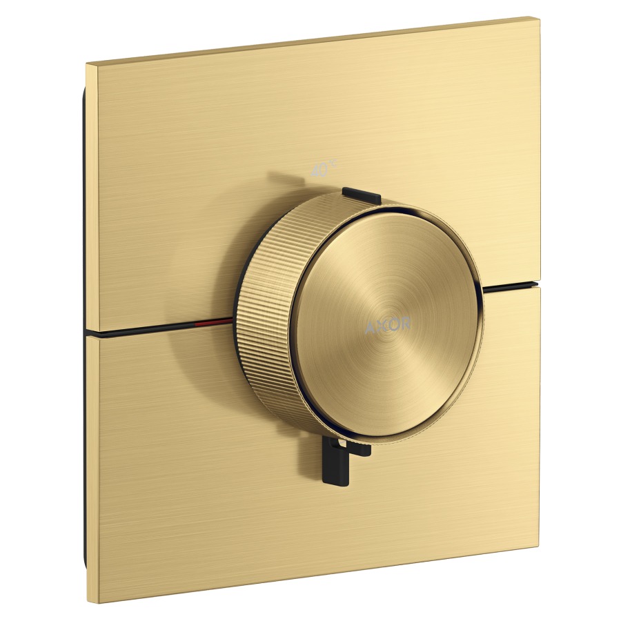 Thermostat ShowerSelect ID UP HighFlow
anguleux 15.5 x  15.5 cm, contrôle 
de la température et du débit
débit 24 (L/min) maximum
débit sortie supérieure 24 (L/min)
sortie inférieure 23 (L/min)
sans corps à encastrer 757049
groupe acoustique&nbsp;I