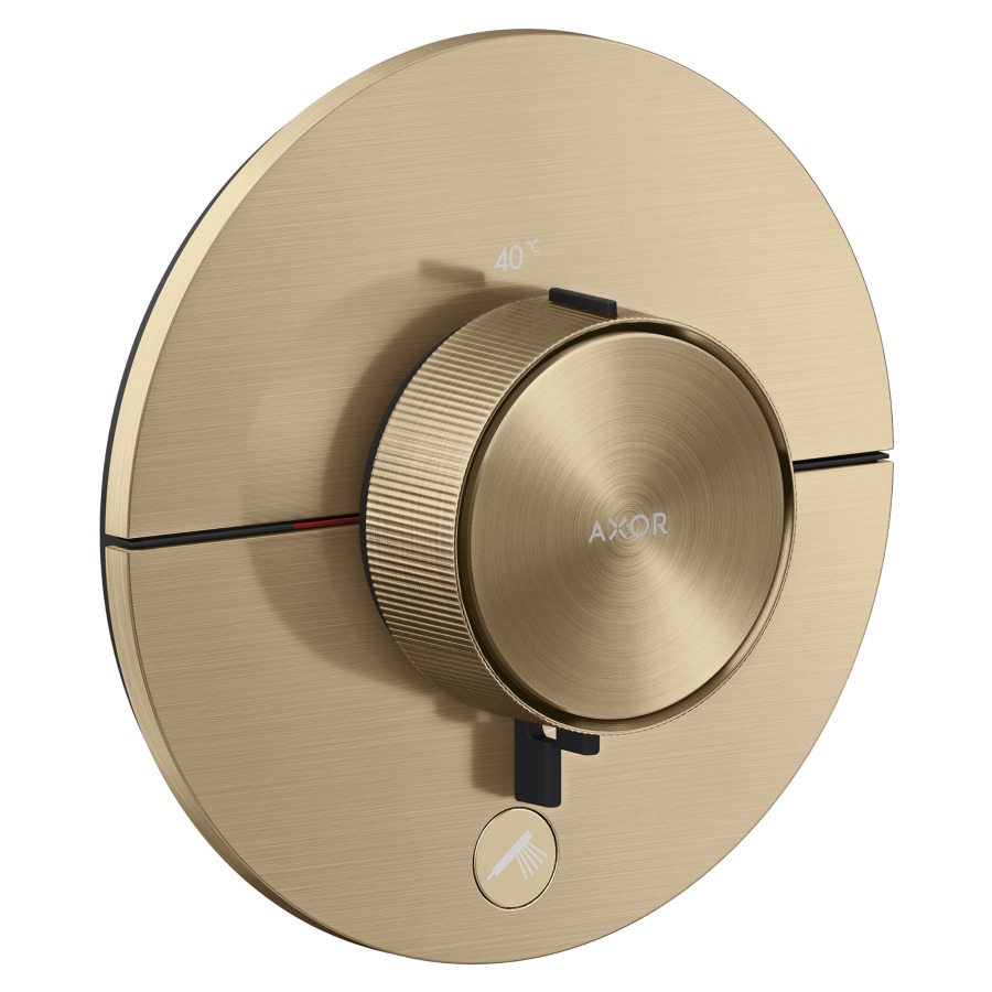 Thermostat ShowerSelect ID UP HighFlow
rond D 15.5 cm, 1&nbsp;raccordements
et 1 sortie supplémentaire
poussoir-select, soupape Start/Stop pour 
la commande des consommateurs
débit 32.8 (L/min) maximum
débit sortie supérieure 23 (L/min)
sortie inférieure 23 (L/min)
sans corps à encastrer 757049
groupe acoustique&nbsp;I