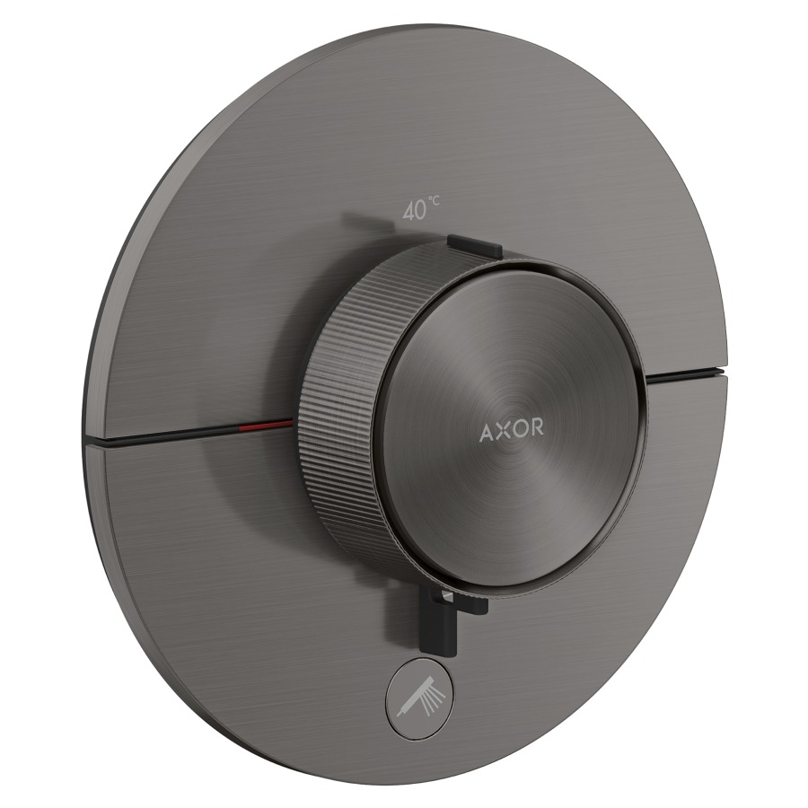 Thermostat ShowerSelect ID UP HighFlow
rond D 15.5 cm, 1&nbsp;raccordements
et 1 sortie supplémentaire
poussoir-select, soupape Start/Stop pour 
la commande des consommateurs
débit 32.8 (L/min) maximum
débit sortie supérieure 23 (L/min)
sortie inférieure 23 (L/min)
sans corps à encastrer 757049
groupe acoustique&nbsp;I