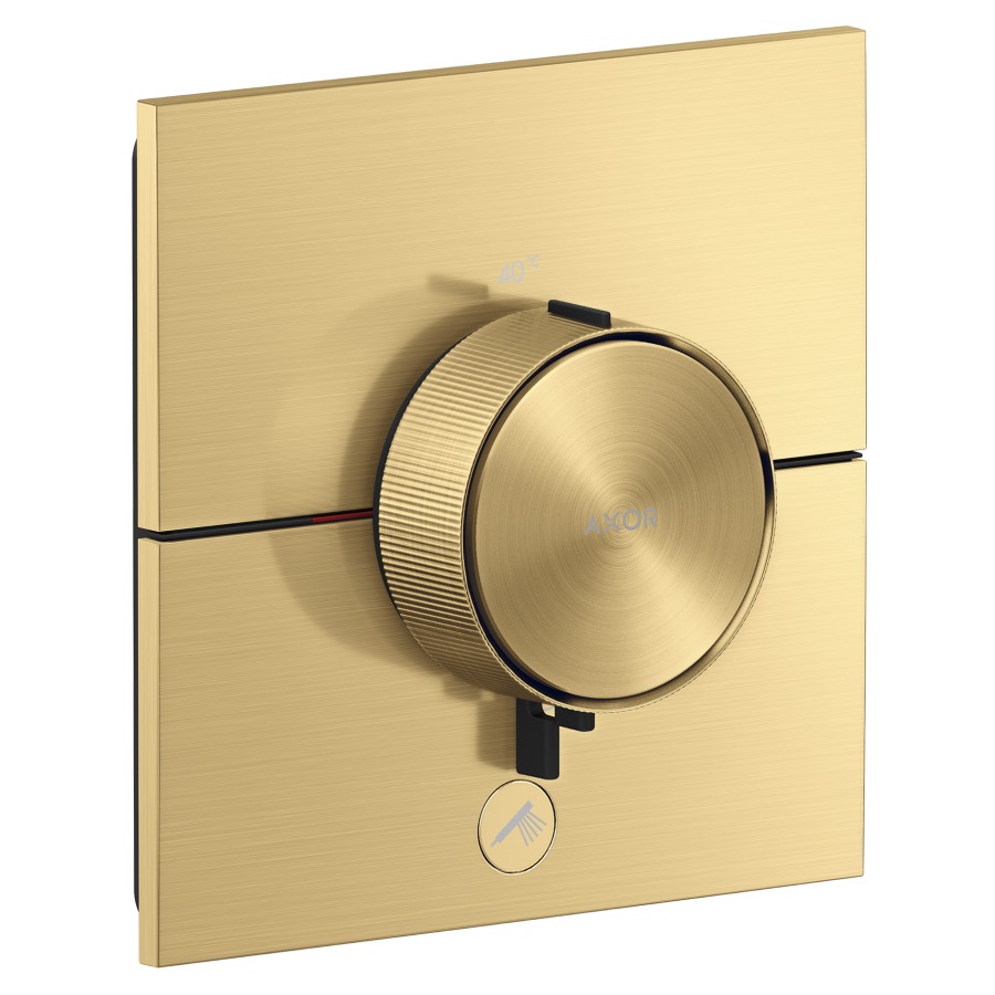 Thermostat ShowerSelect ID UP HighFlow
anguleux 15.5 x  15.5 cm, 1&nbsp;raccordements
et 1 sortie supplémentaire
poussoir-select, soupape Start/Stop pour 
la commande des consommateurs
débit 32.8 (L/min) maximum
débit sortie supérieure 23 (L/min)
sortie inférieure 23 (L/min)
sans corps à encastrer 757049
groupe acoustique&nbsp;I