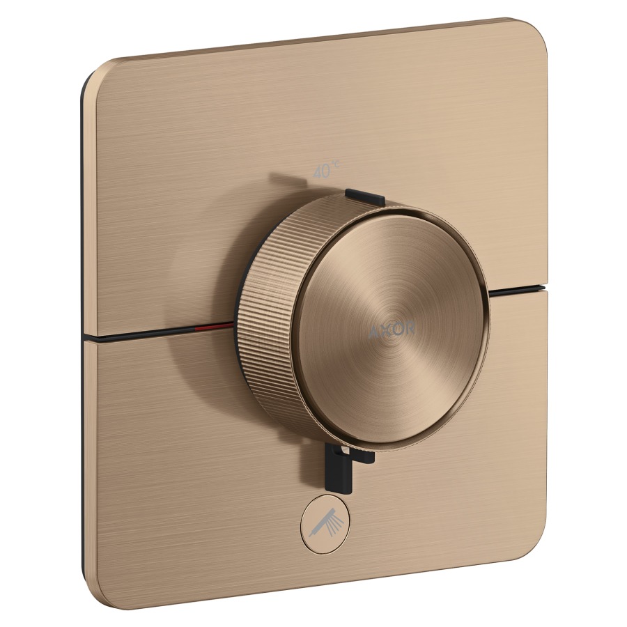 Thermostat ShowerSelect ID UP HighFlow
softsquare 15.5 x  15.5 cm, 1&nbsp;raccordements
et 1 sortie supplémentaire
poussoir-select, soupape Start/Stop pour 
la commande des consommateurs
débit 32.8 (L/min) maximum
débit sortie supérieure 23 (L/min)
sortie inférieure 23 (L/min)
sans corps à encastrer 757049
groupe acoustique&nbsp;I