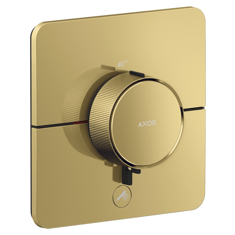 Thermostat ShowerSelect ID UP HighFlow
softsquare 15.5 x  15.5 cm, 1&nbsp;raccordements
et 1 sortie supplémentaire
poussoir-select, soupape Start/Stop pour 
la commande des consommateurs
débit 32.8 (L/min) maximum
débit sortie supérieure 23 (L/min)
sortie inférieure 23 (L/min)
sans corps à encastrer 757049
groupe acoustique&nbsp;I