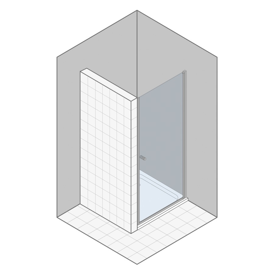 Porte battante MULTI-S 4000
82.1-92 cm, H 200 cm
1 panneau, pour niche, avec cadre partiel
charnières à droite
verre de sécurité 6 mm
MESURES EXACTES SELON PRISE DE MESURE