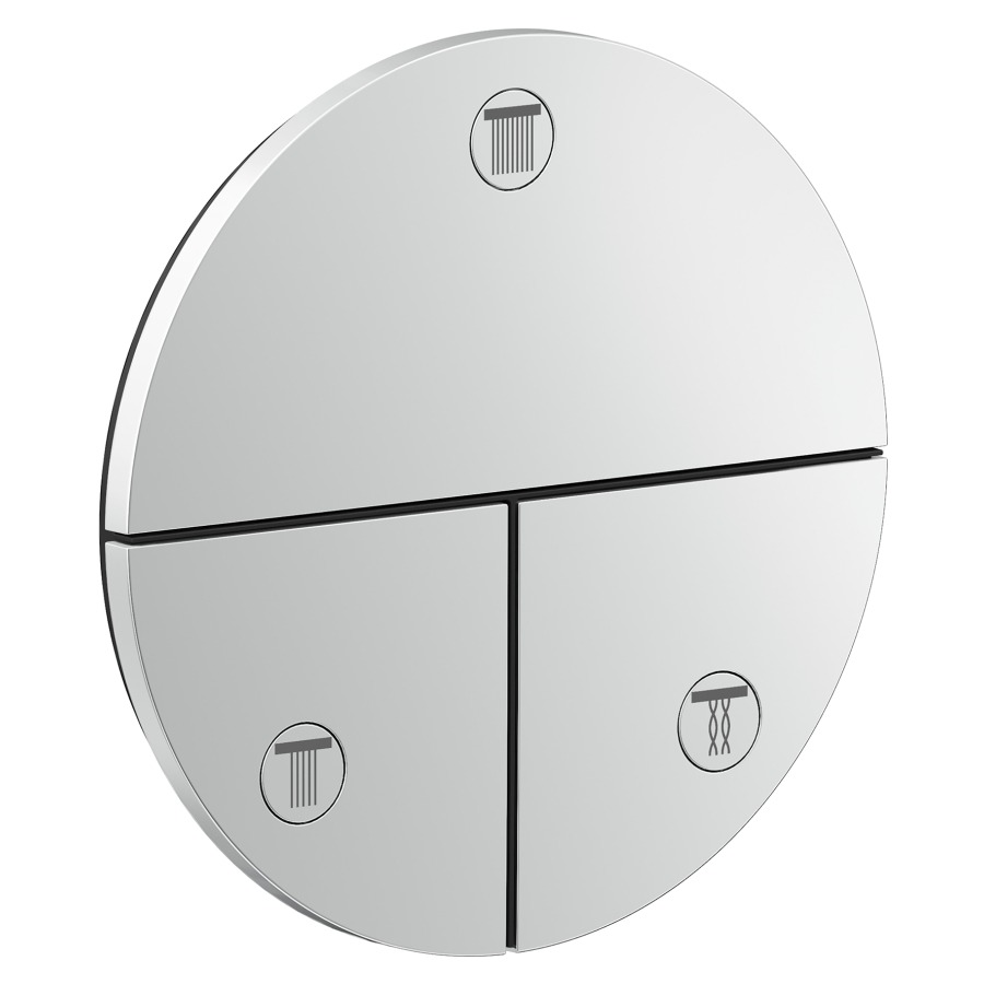 Soupape d'inversion ShowerSelect ID UP
rond D 15.5 cm, 3&nbsp;raccordements
poussoir-select, soupape Start/Stop pour la commande des consommateurs
maximum débit 32 (L/min)
débit sortie supérieure 26 (L/min)
à gauche et à droite 26 (L/min)
sans corps à encastrer 757049
groupe acoustique&nbsp;I