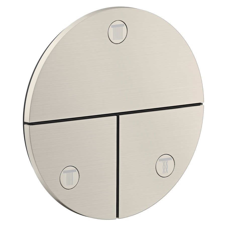 Soupape d'inversion ShowerSelect ID UP
rond D 15.5 cm, 3&nbsp;raccordements
poussoir-select, soupape Start/Stop pour la commande des consommateurs
maximum débit 32 (L/min)
débit sortie supérieure 26 (L/min)
à gauche et à droite 26 (L/min)
sans corps à encastrer 757049
groupe acoustique&nbsp;I