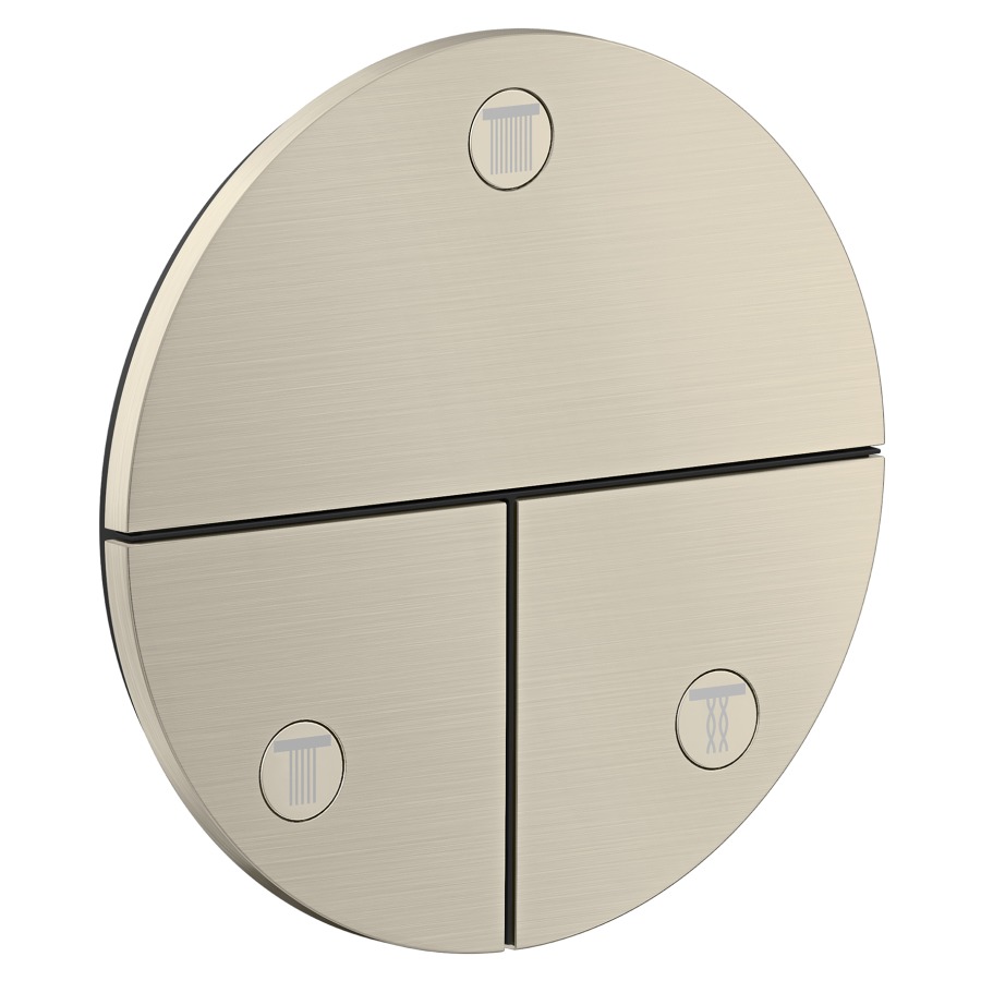 Soupape d'inversion ShowerSelect ID UP
rond D 15.5 cm, 3&nbsp;raccordements
poussoir-select, soupape Start/Stop pour la commande des consommateurs
maximum débit 32 (L/min)
débit sortie supérieure 26 (L/min)
à gauche et à droite 26 (L/min)
sans corps à encastrer 757049
groupe acoustique&nbsp;I