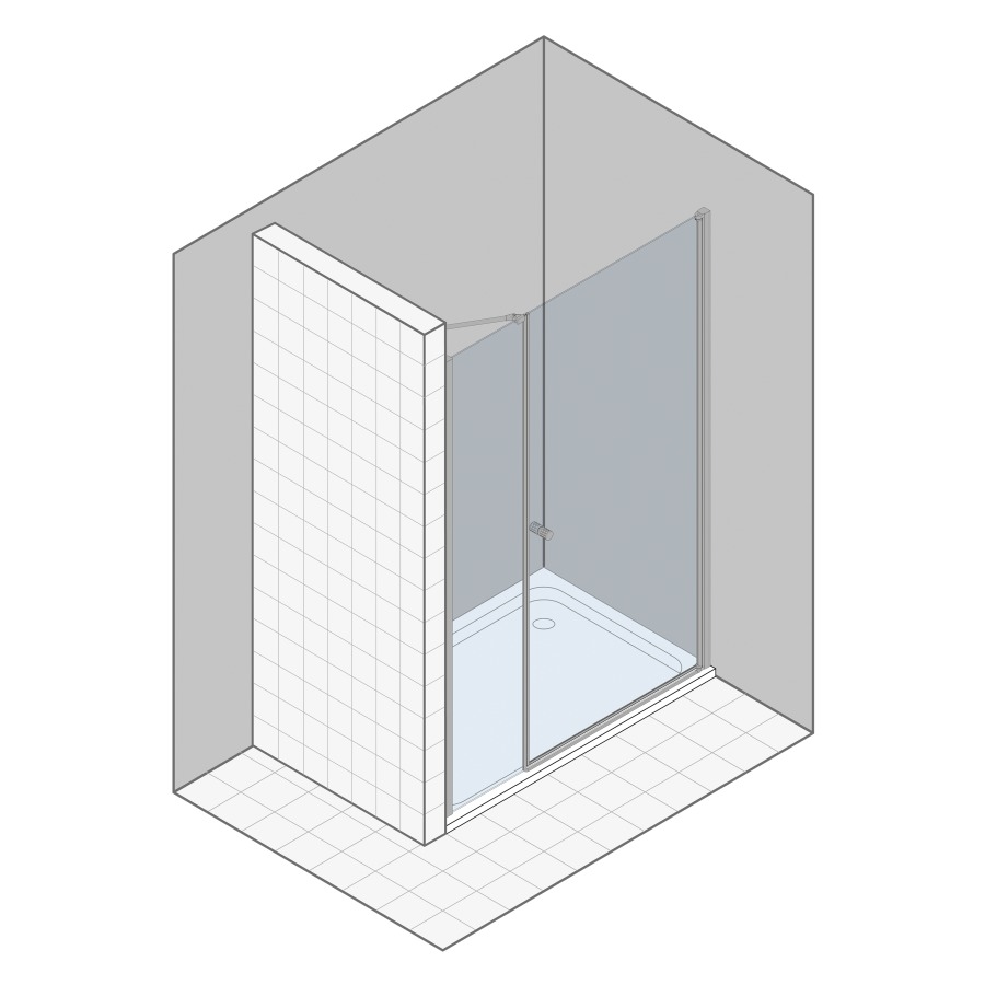 Porte battante MULTI-S 4000
70-112 cm, H 200 cm
1 panneau, avec panneau latéral frontal
pour niche, avec cadre partiel
charnières à droite
verre de sécurité 6 mm
MESURES EXACTES SELON PRISE DE MESURE