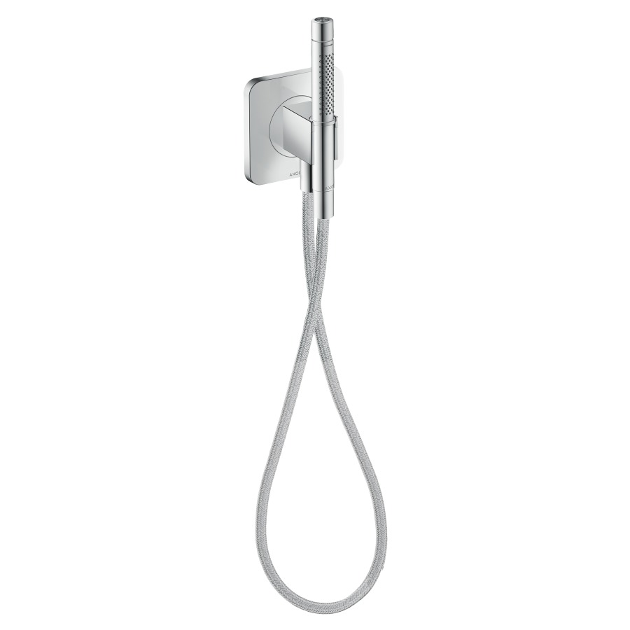 Garniture de douche  Citterio C
softsquare, douche à main 2jet
Rain, MonoRain, support de douche
tuyau de douche, débit 9.5 (L/min) maximum