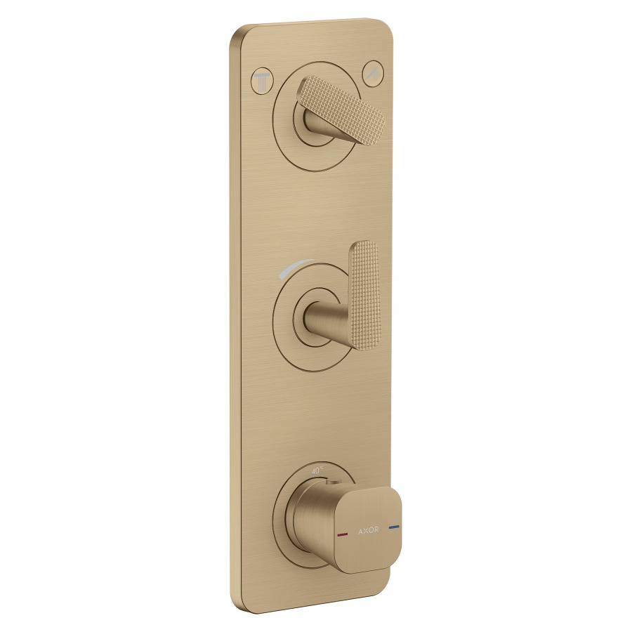 Thermostatmodul Citterio C UP - Cubic cut
12 x 38 cm, 2 Verbraucher
maximale Durchflussmenge 42 (L/min)
Durchflussmenge oberer Abgang 42 (L/min)
unterer Abgang 40 (L/min)
ohne Einbaukörper 758155
Geräuschgruppe II