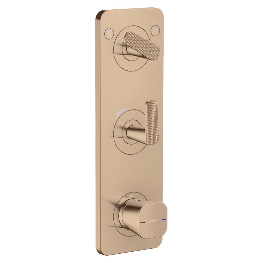 Thermostatmodul Citterio C UP - Cubic cut
12 x 38 cm, 2 Verbraucher
maximale Durchflussmenge 42 (L/min)
Durchflussmenge oberer Abgang 42 (L/min)
unterer Abgang 40 (L/min)
ohne Einbaukörper 758155
Geräuschgruppe II