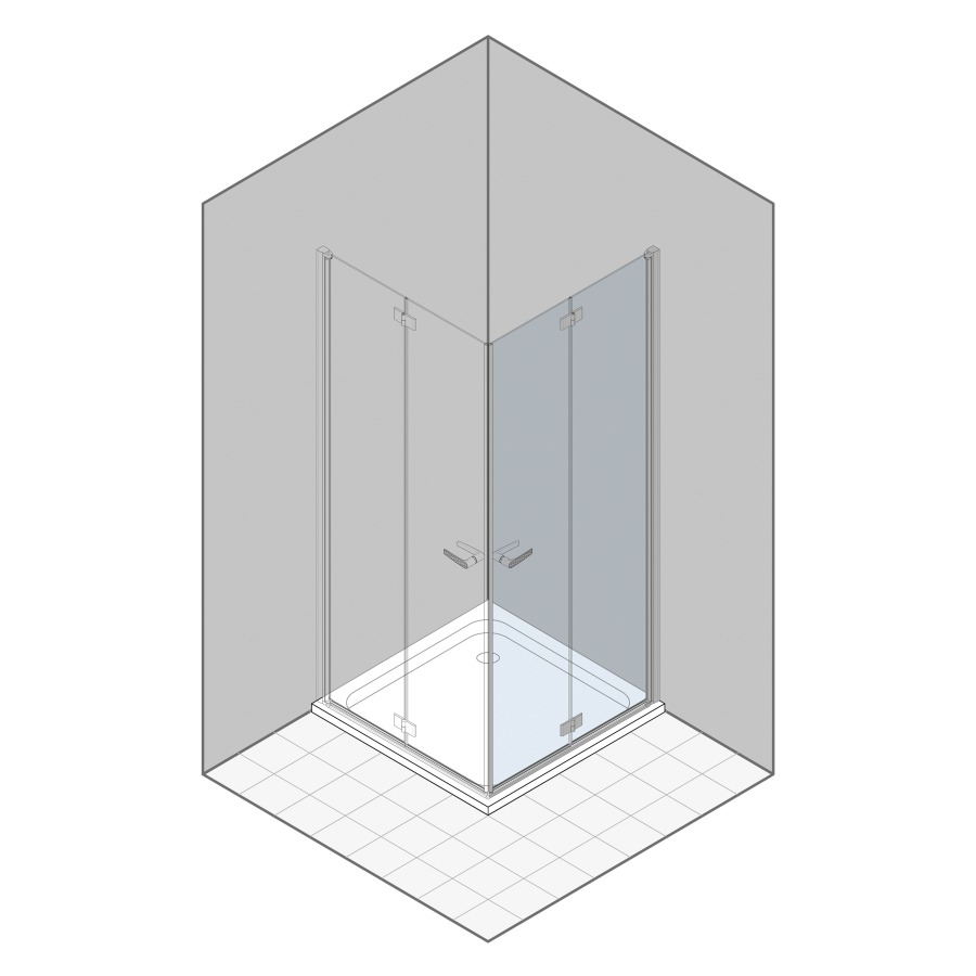 Entrée diagonale MULTI-S 4000
85.1-102 cm, H 200 cm
Porte pliante charnières à droite
2 panneaux, ouverture intérieure et extérieure
avec cadre partiel, verre de sécurité 6 mm
montage au sol
MESURES EXACTES SELON PRISE DE MESURE