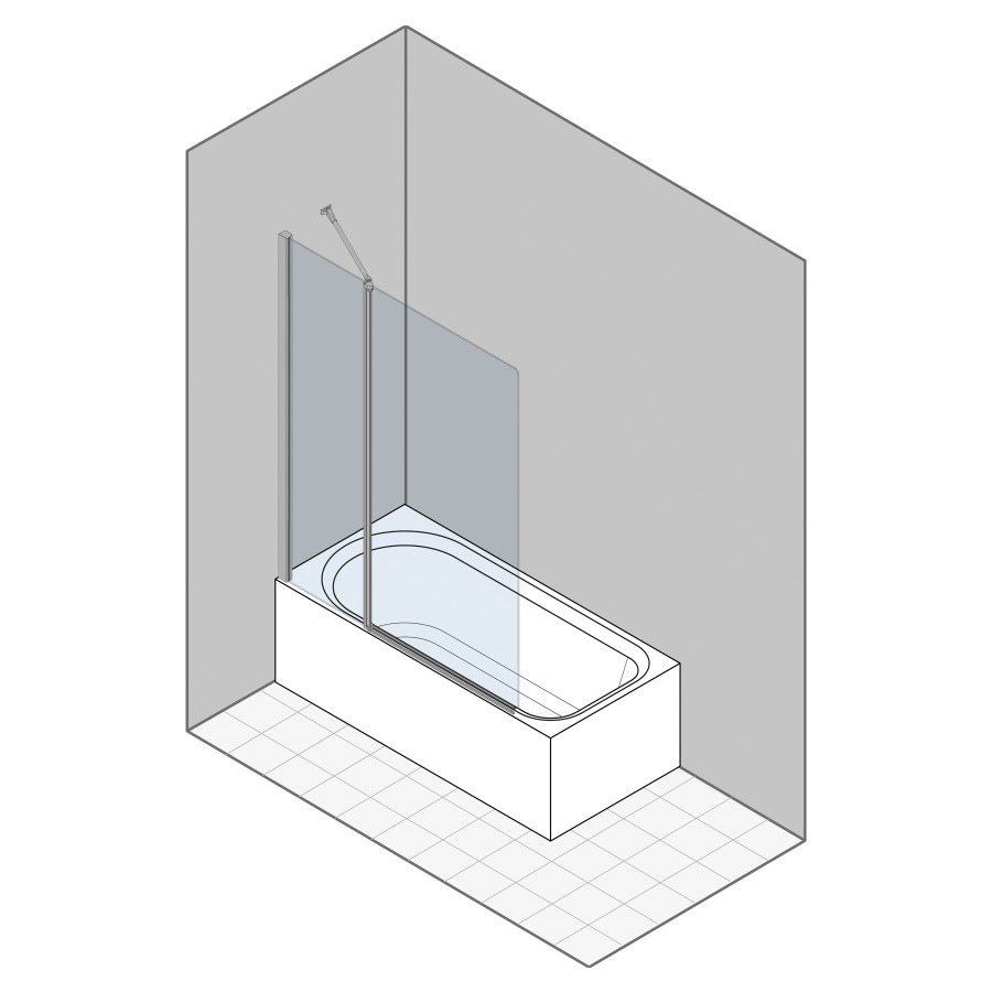 Porte battante MULTI-S 4000
112.1-132 cm, H 150 cm
1 panneau, avec partie fixe
montage sur baignoire, avec cadre partiel
charnières à gauche
verre de sécurité 6 mm
MESURES EXACTES SELON PRISE DE MESURE