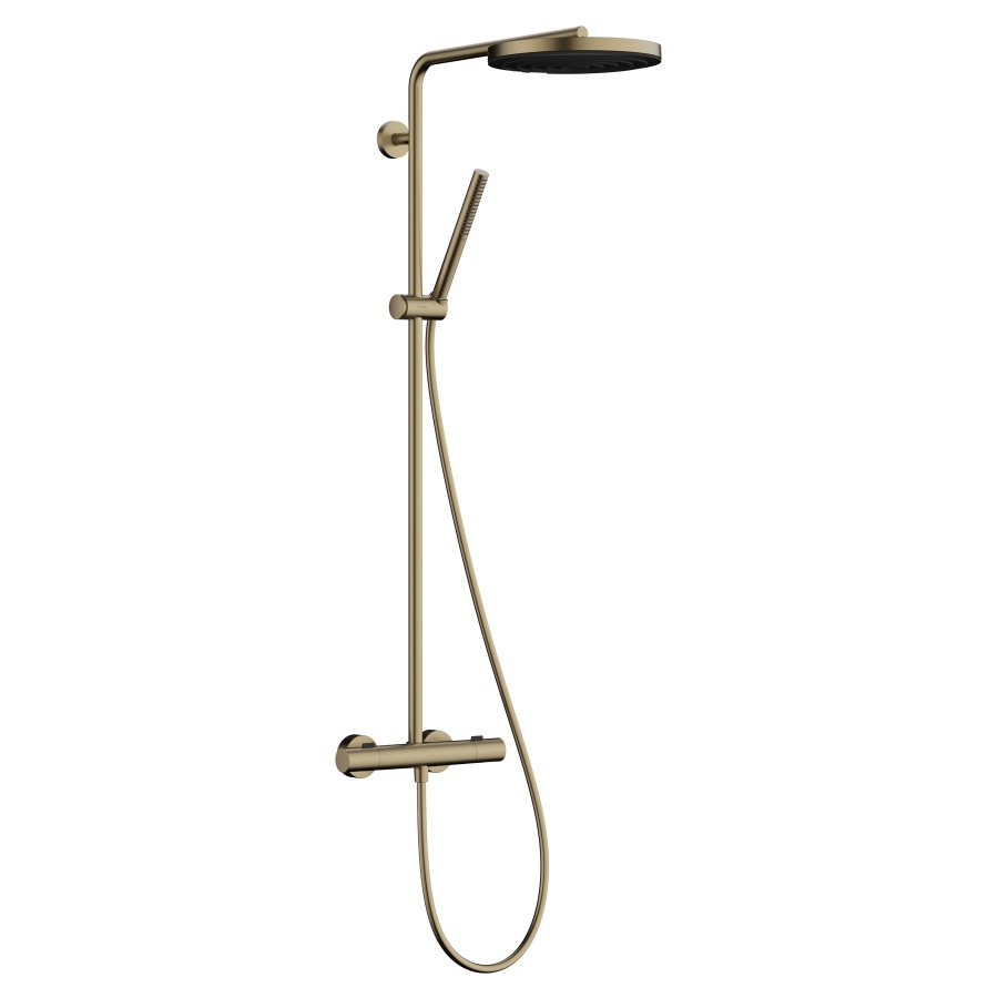 Système de douche Pulsify S Puro
1jet, EcoSmart, E 138-162 mm
thermostat Ecostat Fine
douche de tête Pulsify 260 1jet 
Powder Rain débit 7.3 (L/min)
débit douche à main 6 (L/min)
glissière de douche, tuyau de douche
support de douche
groupe acoustique&nbsp;I