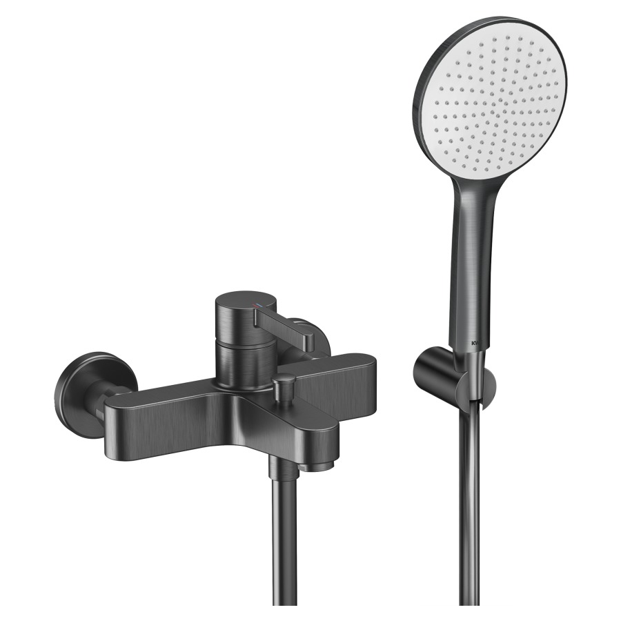 Bademischer BEVO 
EfficientFlow, AD 153 mm, Abstellverschraubungen 1/2" x 3/4"
Ausladung 175 mm, Auslauf fest 
mit Brause KWC FIT-E EfficientFlow, 6 l/min.
Brauseschlauch 160 cm, Halter
Durchflussmenge 20 (L/min)
Geräuschgruppe I
Energieklasse A