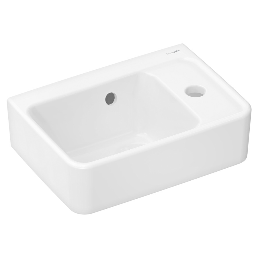 Lave-mains Xanuia Q
36 x 10.5 x 25 cm, Céramique
avec trop-plein, sans soupape d’écoulement
lavabo à gauche