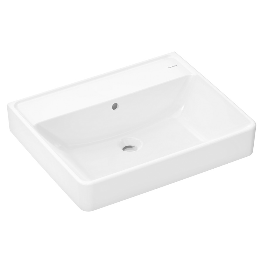 Lavabo à poser Xanuia Q
60 x 10.5 x 48 cm, Céramique
côté inférieur poli, avec trop-plein
sans soupape d’écoulement