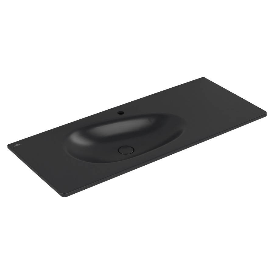 Lavabo Antao
120 x 15 x 50 cm
TitanCeram, rectangulaire
lavabo à gauche, avec trop-plein invisible