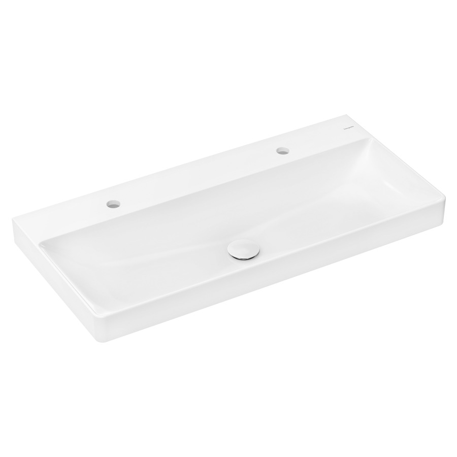Lavabo à poser XELU Q
100 x 14 x 48 cm, Céramique
côté inférieur poli, sans trop-plein
avec garniture d’écoulement non verrouillable