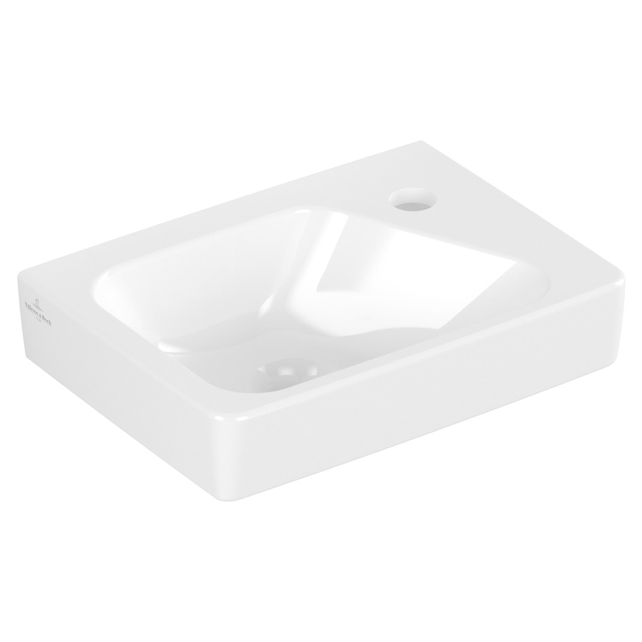 Lave-mains ARCHITECTURA
36 x 13.5 x 26.5 cm
Céramique, rectangulaire, lavabo à gauche
sans soupape d’écoulement, avec trop-plein