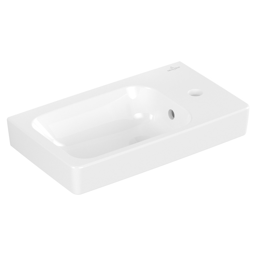 Lave-mains ARCHITECTURA
48 x 13.8 x 27.5 cm
Céramique, rectangulaire, lavabo à gauche
sans soupape d’écoulement, avec trop-plein