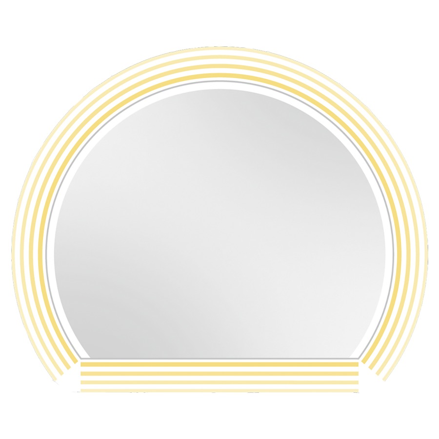 Miroir lumineux OSCAR LED
100 x 90 cm, design semi-circulaire
sortie de lumière satinée de 20 mm
au niveau de l'arc et éclairage
indirect circonférentielle
éclairage LED indirect
éclairage du lavabo inclus
blanc neutre, 4000 Kelvin
(également disponible
en 3000 Kelvin sur demande)
55 Watt, incl. matériel de fixation
pas de prise possible, IP44
