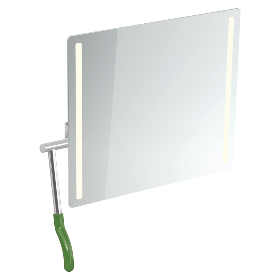 Miroir inclinable Hewi 802 LifeSystem
72.5 x 74.1 x 17.2-31 cm
adapté PMR, éclairage LED à gauche et
à droite, levier à gauche
avec pare-éclats intégré
Classe d’énergie G, IP44