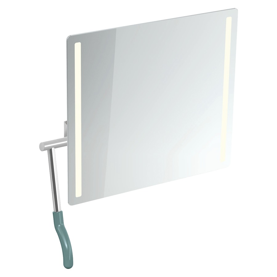 Miroir inclinable Hewi 802 LifeSystem
72.5 x 74.1 x 17.2-31 cm
adapté PMR, éclairage LED à gauche et
à droite, levier à gauche
avec pare-éclats intégré
Classe d’énergie G, IP44